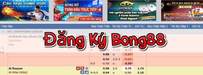 Quyền lợi khi người chơi đăng ký tài khoản Bong88